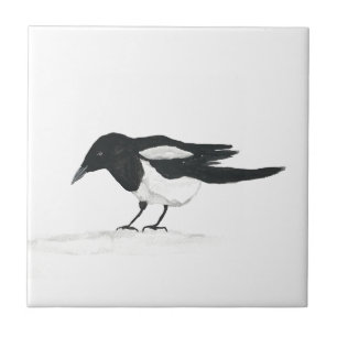 Azulejo Naturaleza de la acuarela de la fauna silvestre de