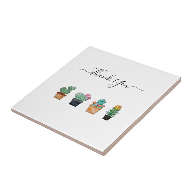 Azulejo Naturaleza de la flor de Cactus (Lado)