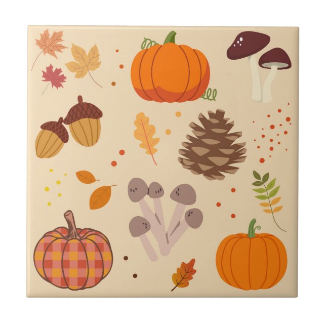 Azulejo Naturaleza de otoño (Frente)