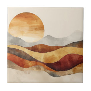 Azulejo Naturaleza minimalista del Boho - Tonos cálidos de