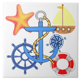 Azulejo Nautical Ceramic Tile