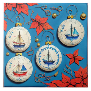 Azulejo Nautical Marine Life arte tradicional de cerámica