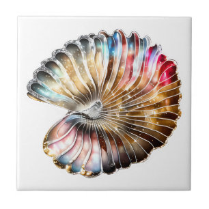 Azulejo Nautilus beach shell irrisorio madre de perla