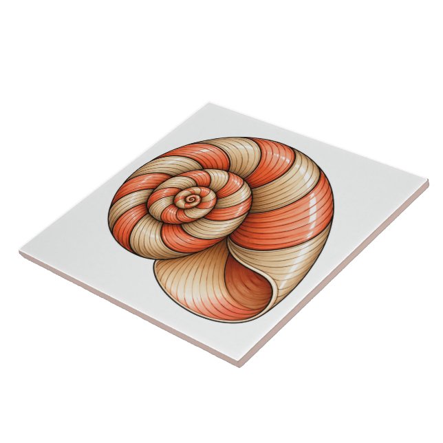 Azulejo Nautilus de coral (Lado)