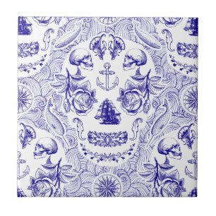Azulejo NautiSkull