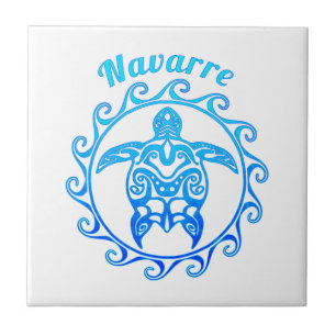Azulejo Navarra de tortugas azules oceánicas