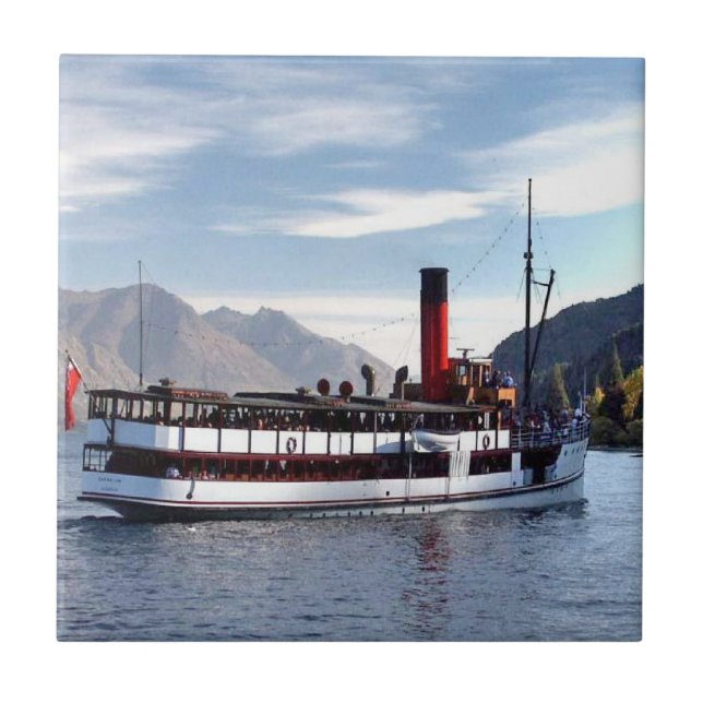 Azulejo Nave de vapor de TSS Earnslaw 1912 (Frente)