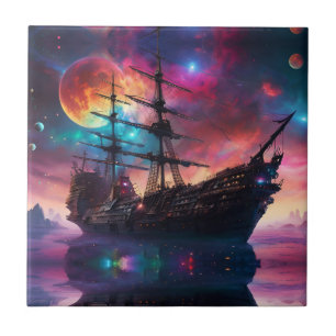 Azulejo Nave espacial pirata aterriza en otro planeta