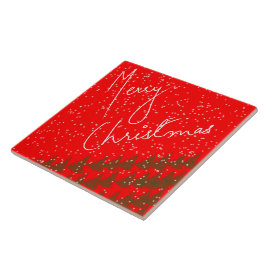 Azulejo Navidad Alegre Dibujada a Mano