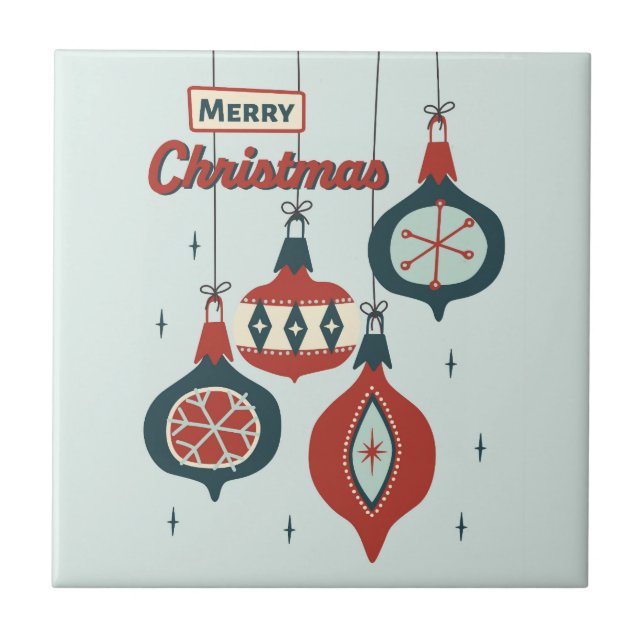 Azulejo Navidad Atómica de Mitad de Siglo (Frente)