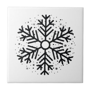 Azulejo Navidad de Invierno Copo de Nieve Grupo de Vacacio