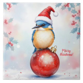 Azulejo Navidades Bird Cermaic Tile