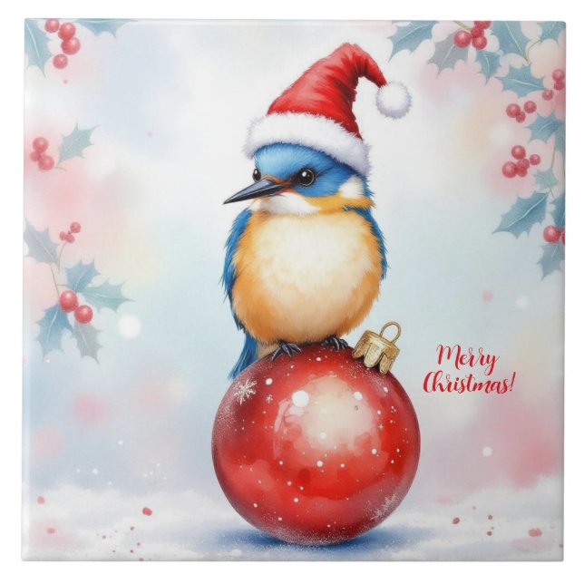 Azulejo Navidades Bird Cermaic Tile (Frente)
