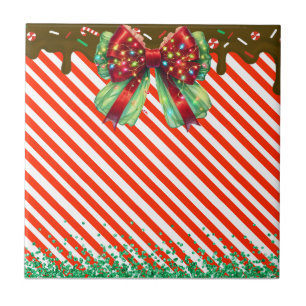 Azulejo Navidades caramelos con menta de menta dulce, cara