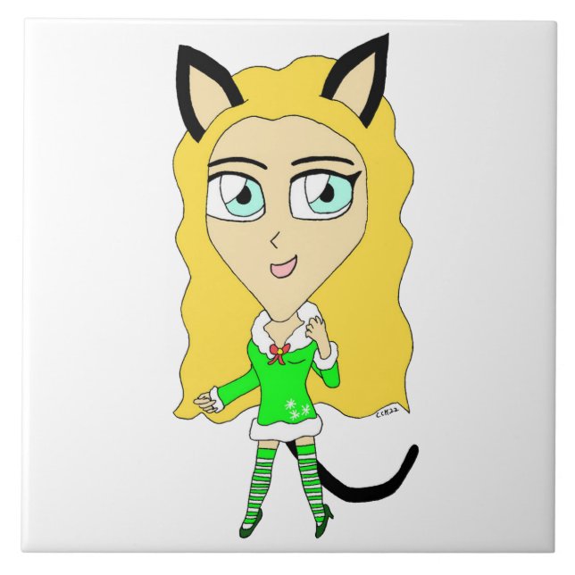 Azulejo Navidades chibi (Frente)