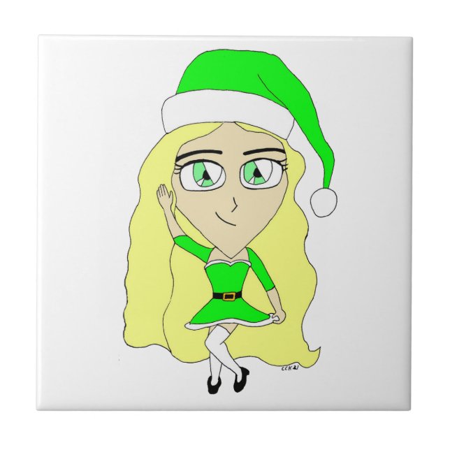 Azulejo Navidades chibi (Frente)