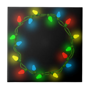Azulejo Navidades con luces redondas