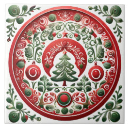 Azulejo Navidades de arte folclórico