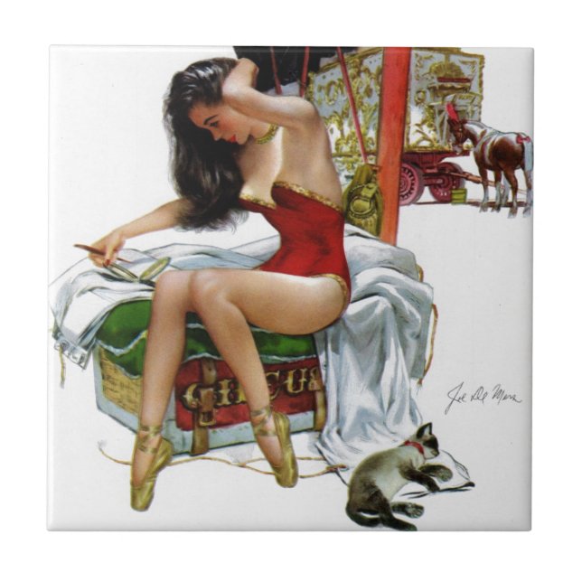 Azulejo Navidades de arte ventilado Circus Beauty Chica de (Frente)