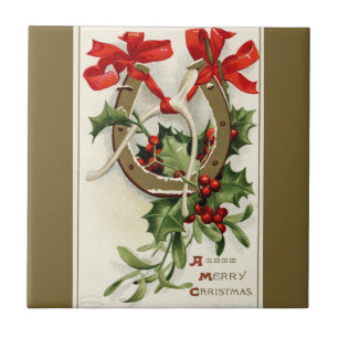 Azulejo Navidades de bronce de la vieja hisopa dorada