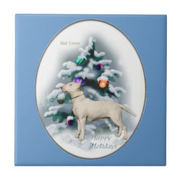 Azulejo Navidades de Bull Terrier