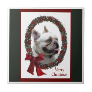 Azulejo Navidades de Bulldog de Francia
