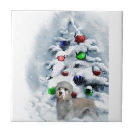 Azulejo Navidades de Dandie Dinmont