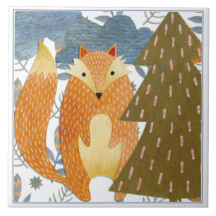 Azulejo Navidades de Folk Art Fox
