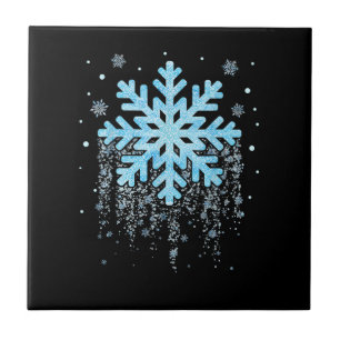 Azulejo Navidades de invierno con traje de copo de nieve c
