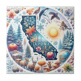 Azulejo Navidades de invierno de California Nature