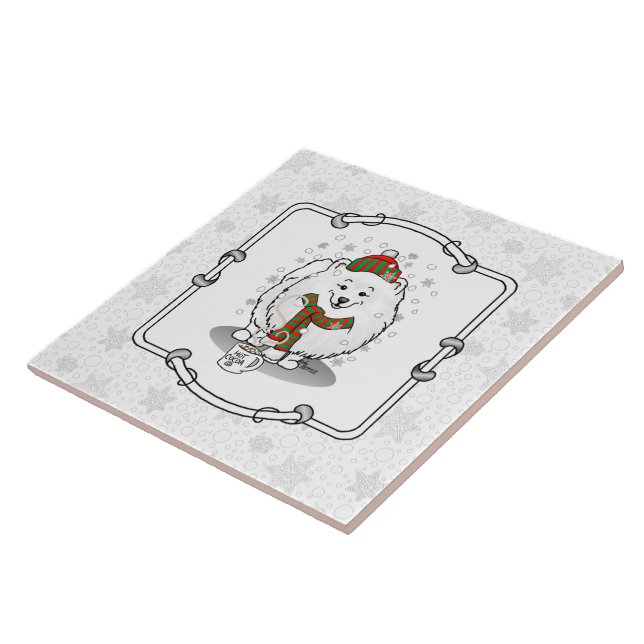 Azulejo Navidades de invierno Nieve de cerdo (blanca) (Lado)