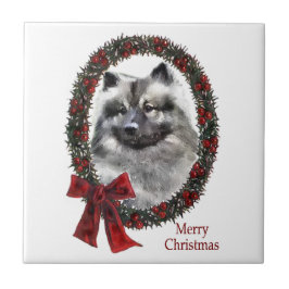 Azulejo Navidades de Keeshond