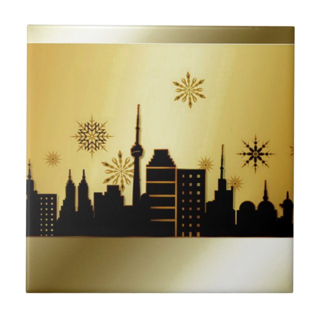 Azulejo Navidades de oro (Frente)