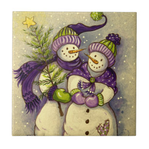 Azulejo navidades de Snowmen 4882