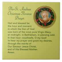 Navidades de St. Andrew Novena Prayer Ceramic Tile