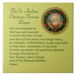 Azulejo Navidades de St. Andrew Novena Prayer Ceramic Tile