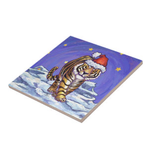 Azulejo Navidades de tigres