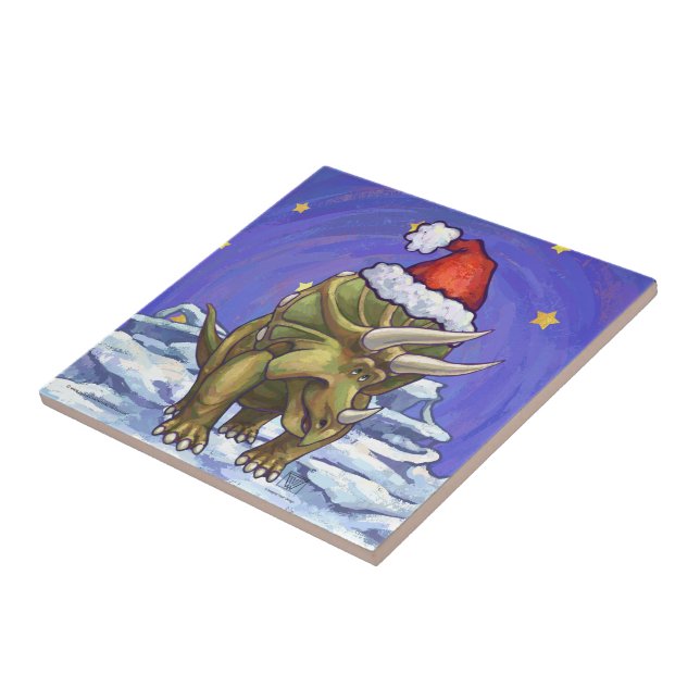 Azulejo Navidades de Triceratops (Lado)