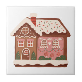 Azulejo Navidades de vacaciones en casa de los jengibre de