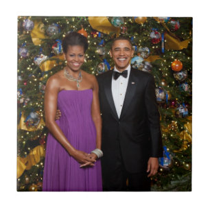 Azulejo Navidades del presidente Barack Obama y Michelle