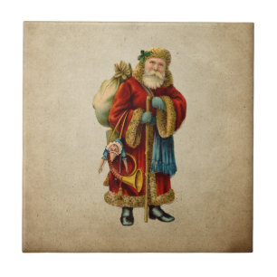 Azulejo Navidades del Retro Vintage Jolly Santa Claus