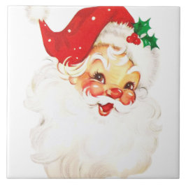 Azulejo Navidades del Viejo Santa Claus Retro Jolly