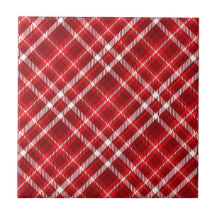 Azulejo Navidades Diseño de Patrón Red Plaid-62667
