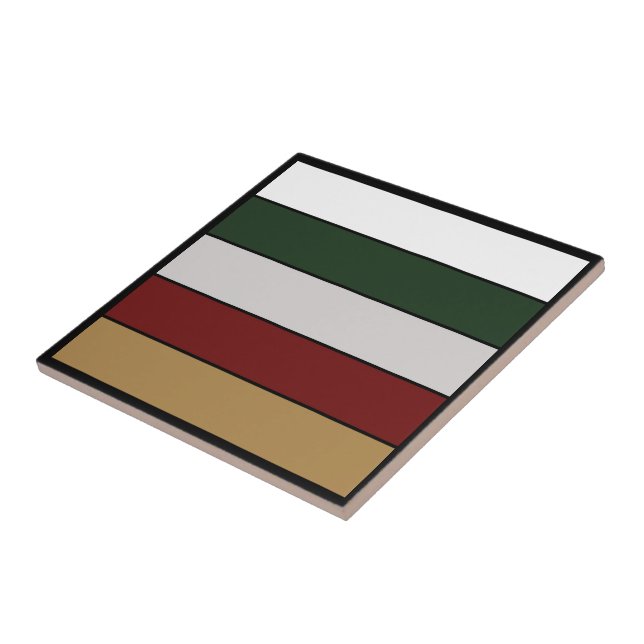 Azulejo Navidades Dorado Verde Rojo Plata Y Bandas Blancas (Lado)