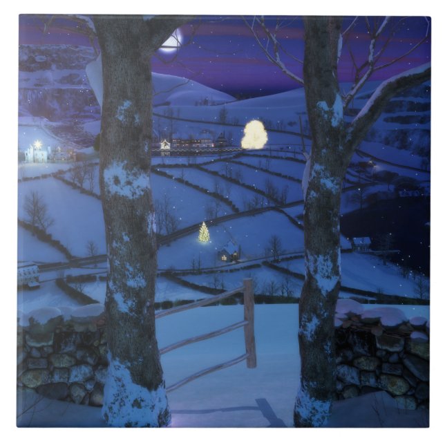 Azulejo Navidades en el mosaico decorativo glen / Trivet (Frente)