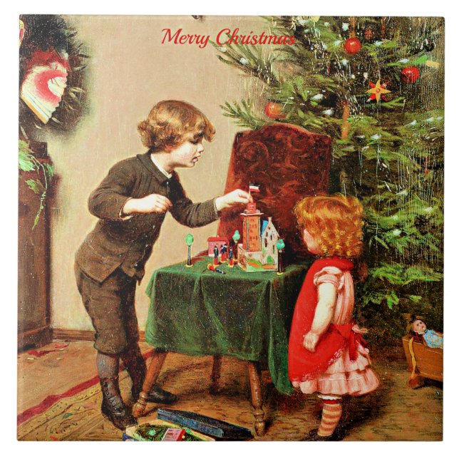 Azulejo Navidades, famosa pintura de Felix Ehrlich (Frente)
