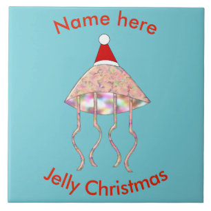 Azulejo Navidades Fiesta Jellyfish Personalizado Tile