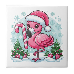 Azulejo Navidades Flamingo Sublimation Clipart