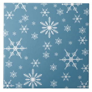 Azulejo Navidades Hacen Snowflake Con El Azul