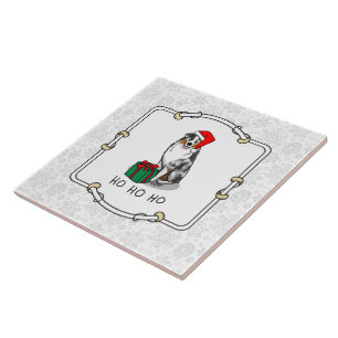 Azulejo Navidades Pastor Australiano (azul merle tan/w 1)